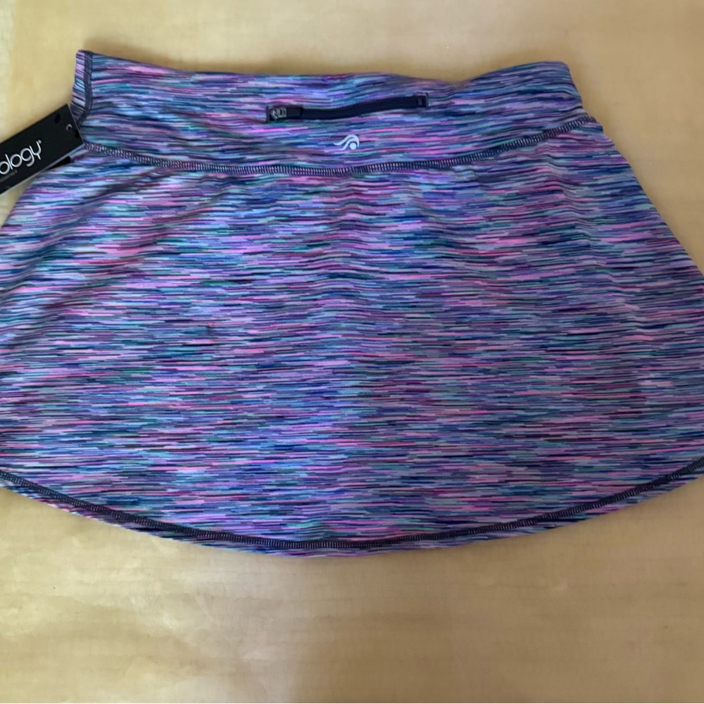Ideology Striped Multicolor Performance Skort